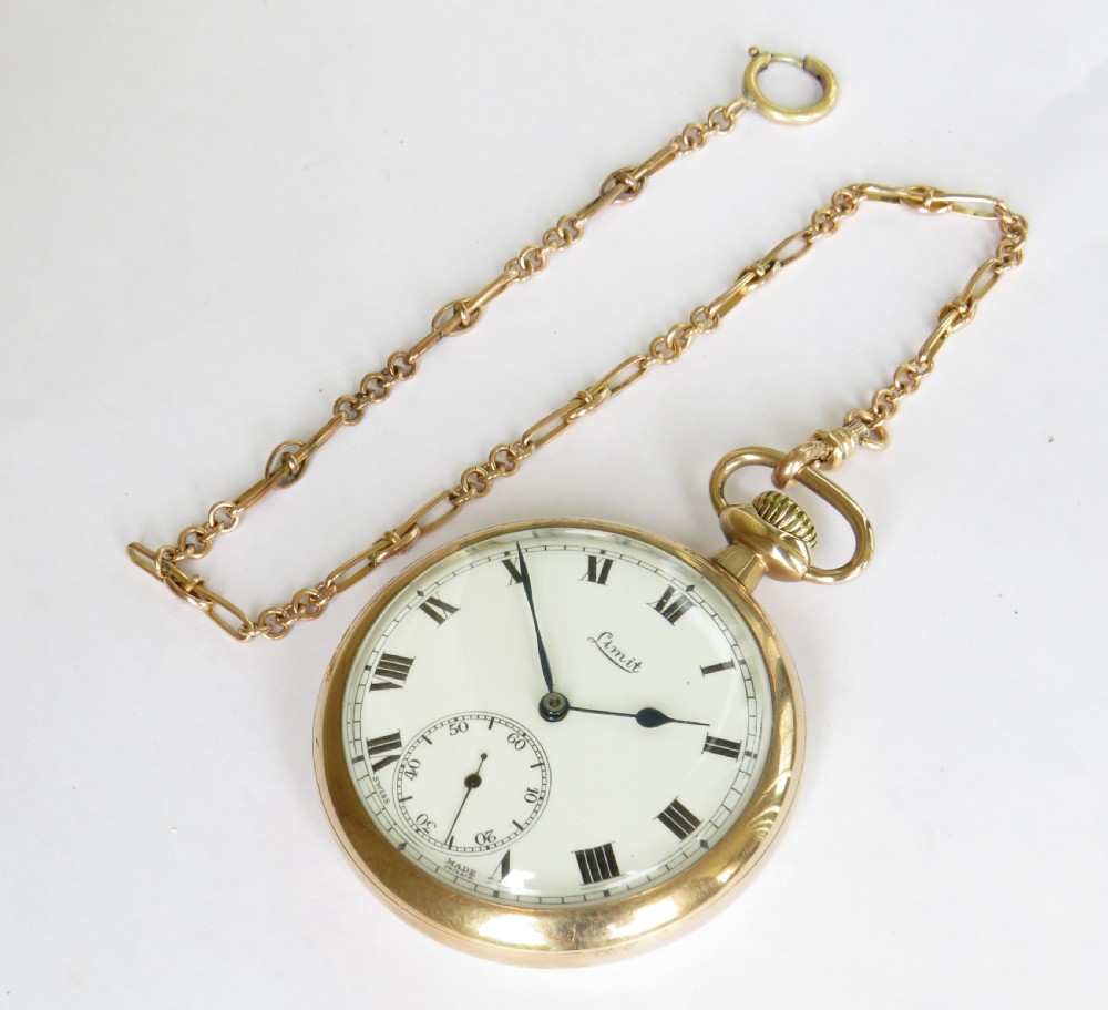 1920s Limit pocket watch and chain