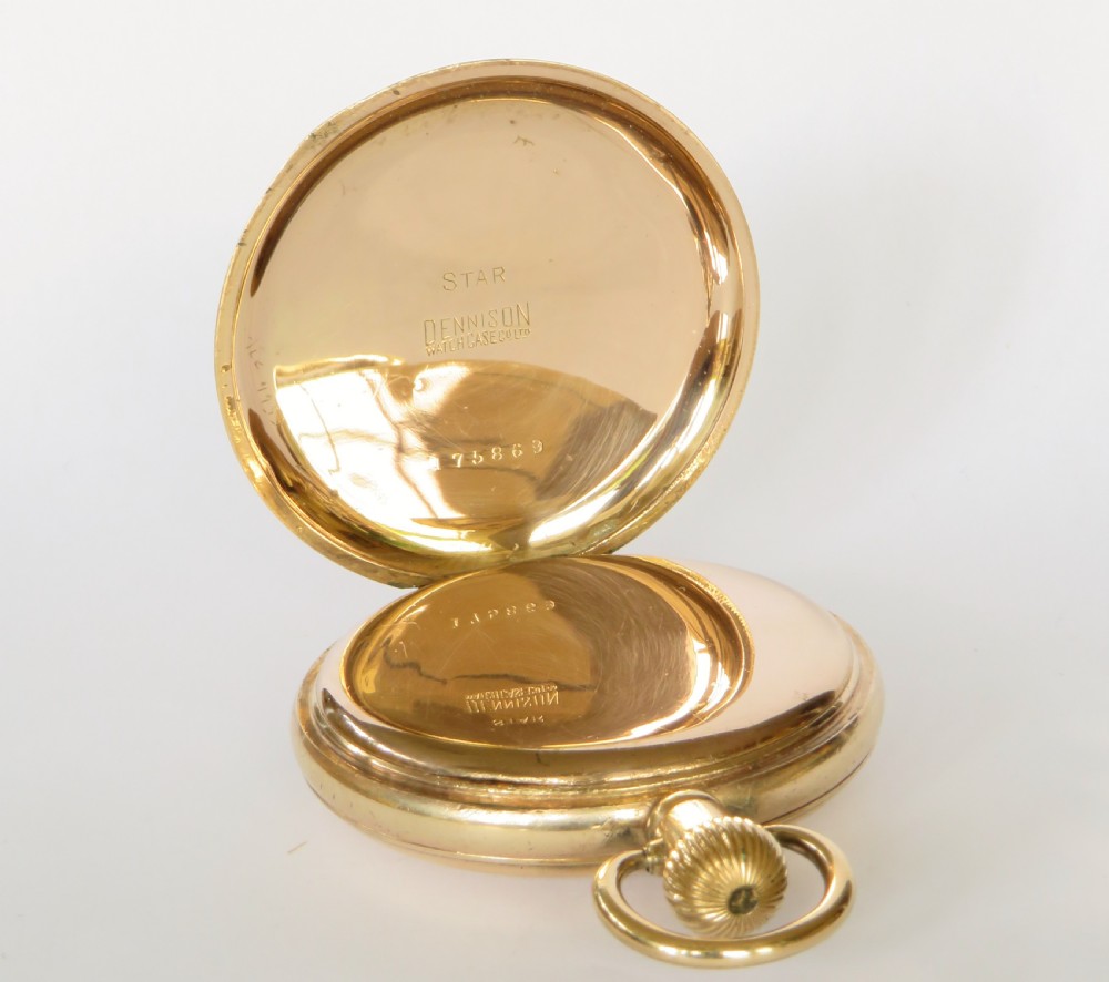 Antique John Elkan half hunter pocket watch View IV