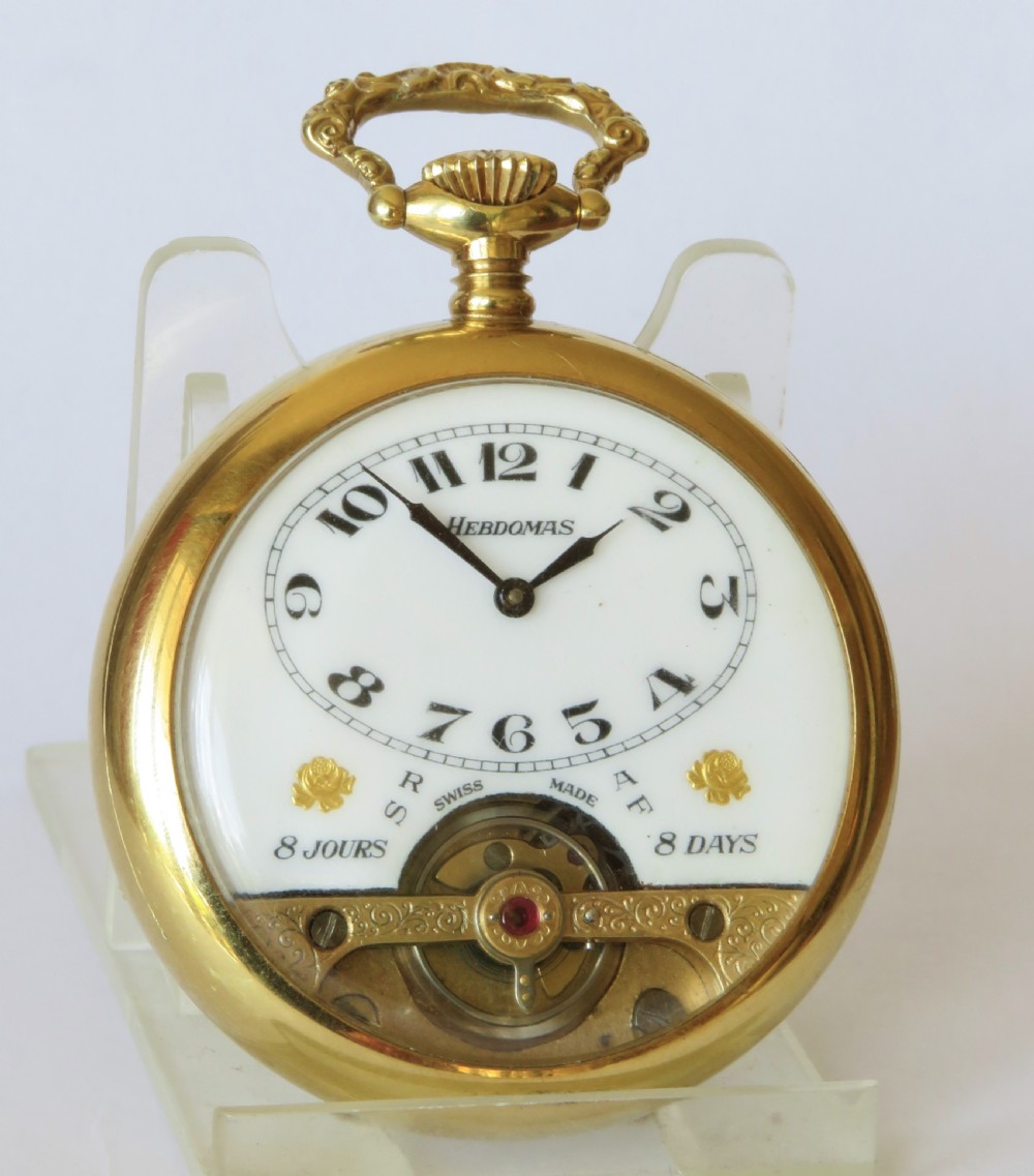 Antique Hebdomas pocket watch View II