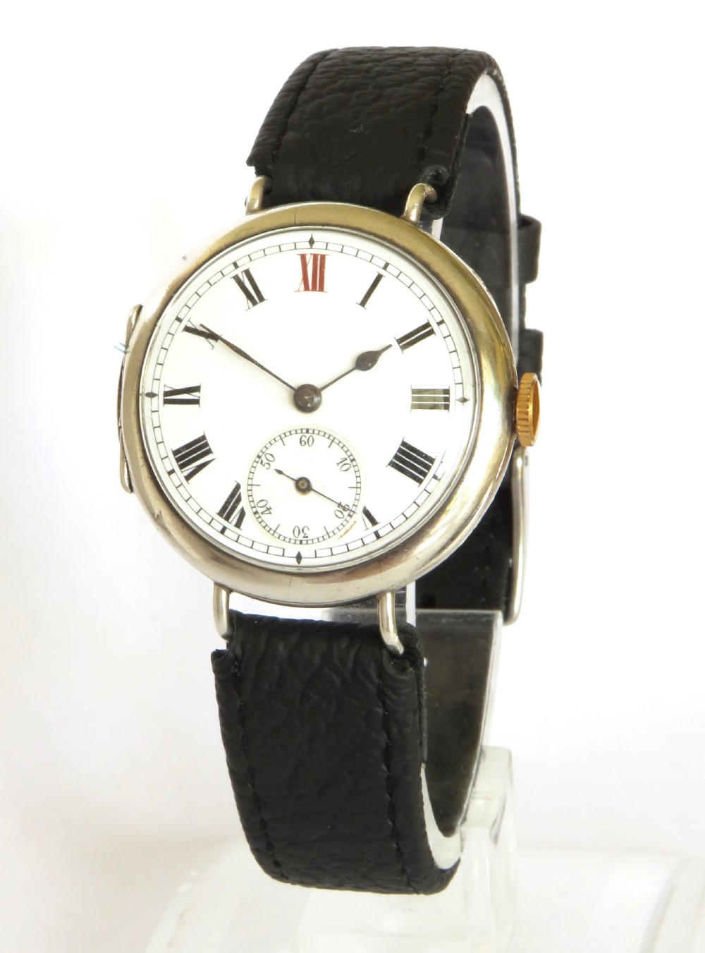 Antique Hefik ‘Bird in Ring’ silver wrist watch