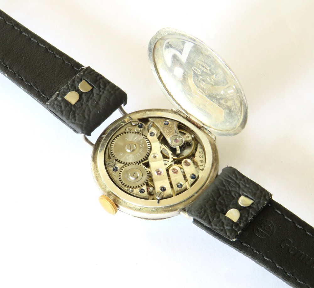 Antique Hefik ‘Bird in Ring’ silver wrist watch View III