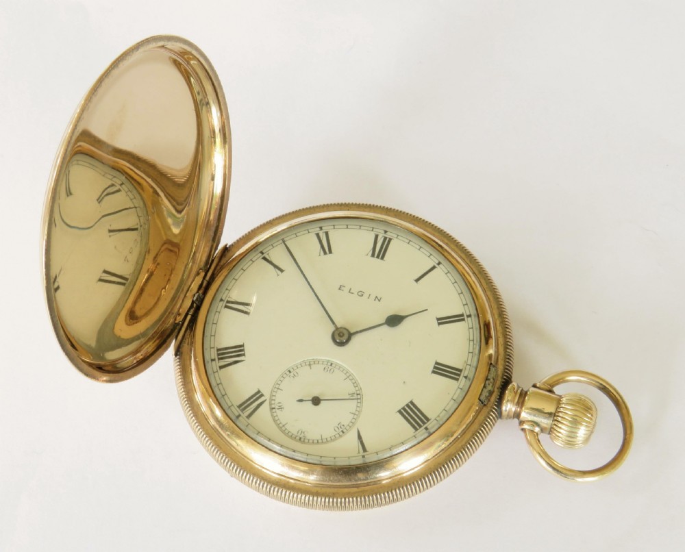Antique Elgin full hunter pocket watch, 1910 View II
