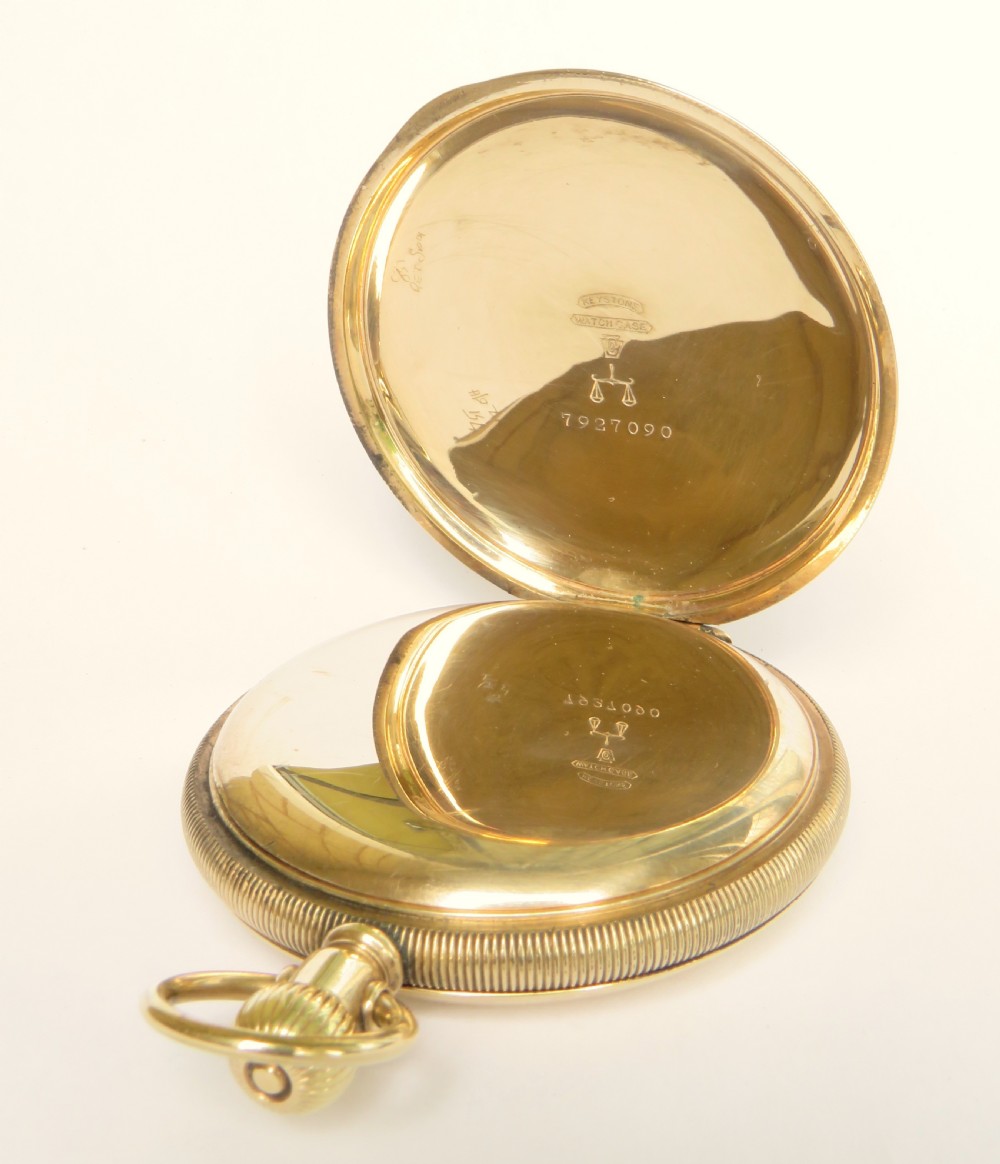 Antique Elgin full hunter pocket watch, 1910 View III