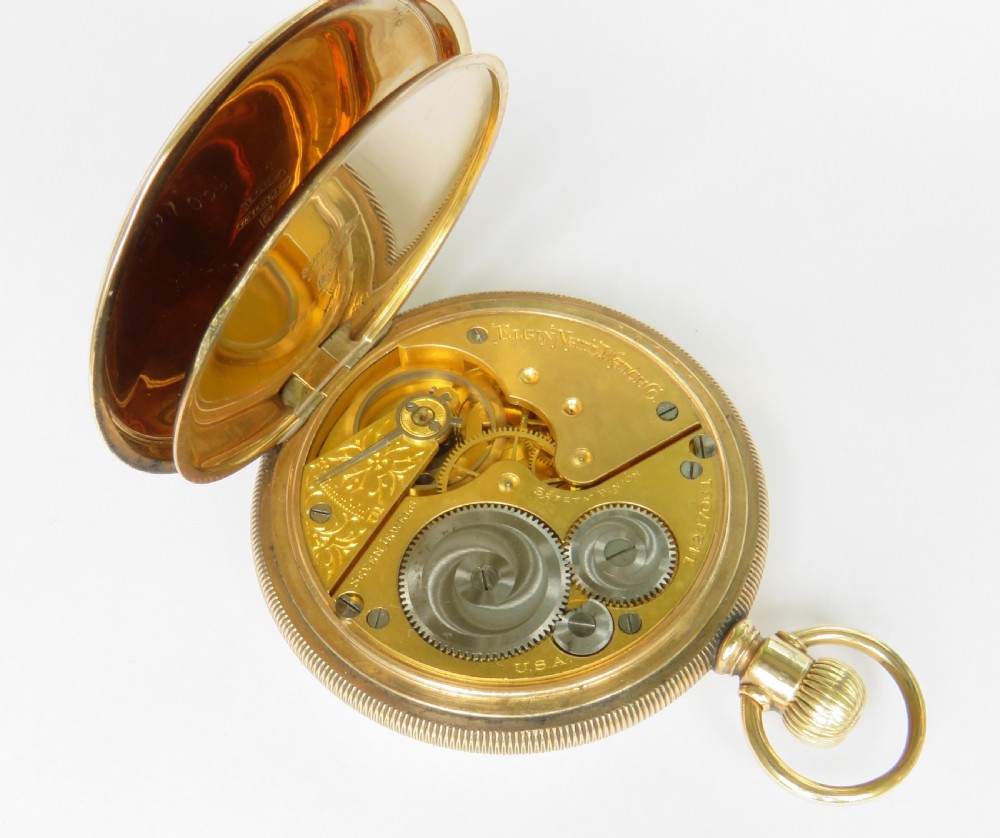 Antique Elgin full hunter pocket watch, 1910 View IV