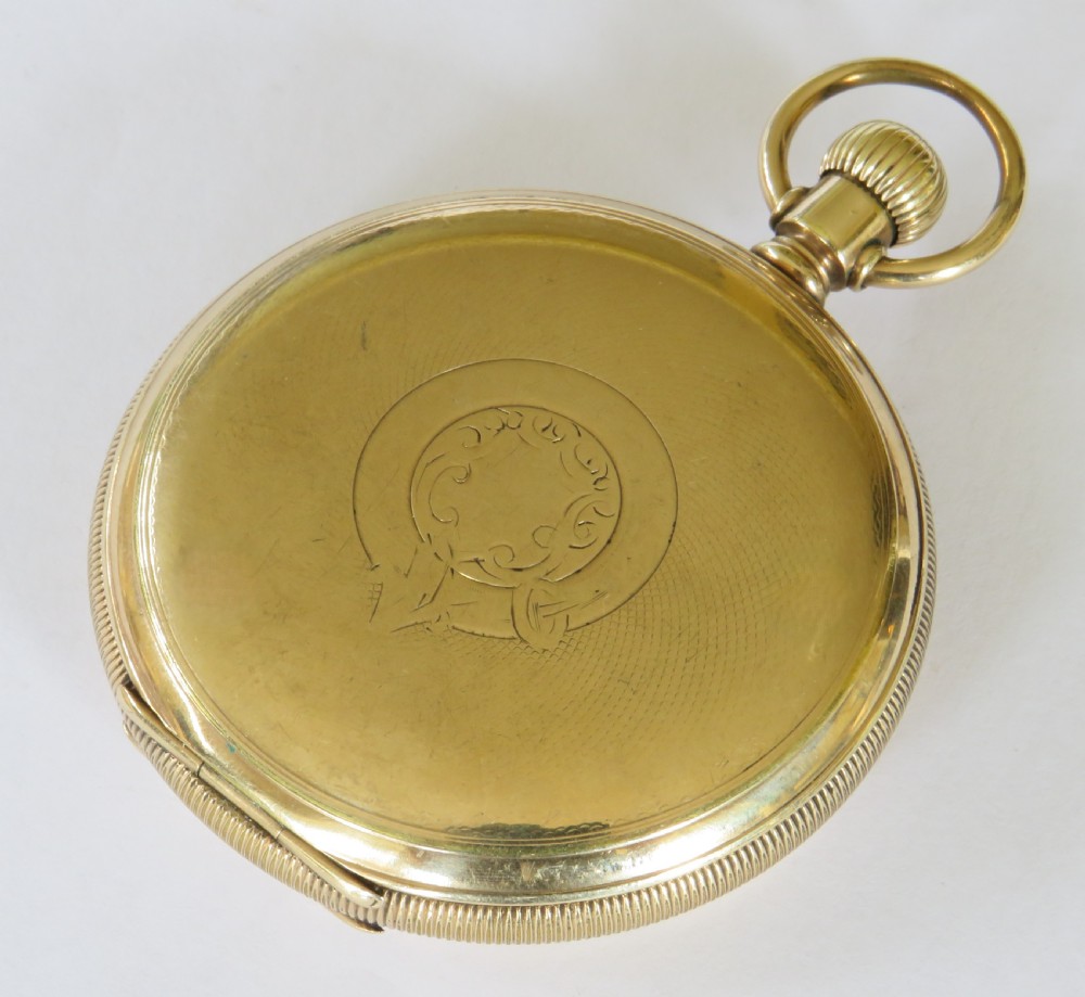 Antique Elgin full hunter pocket watch, 1910 View V