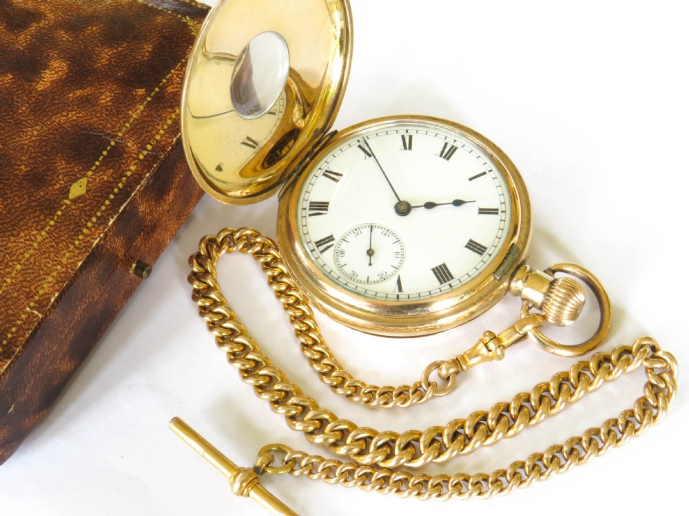 Antique Waltham Riverside half hunter pocket watch View III