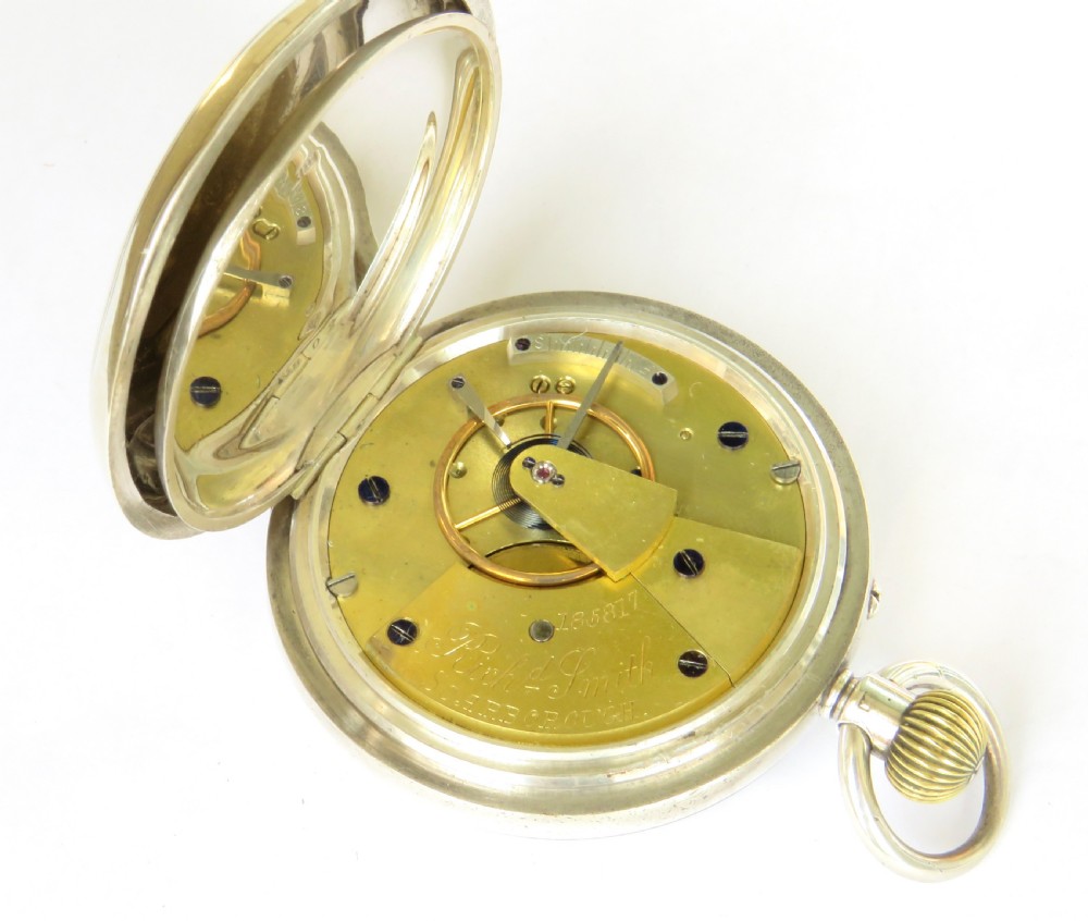 Antique silver Rotherhams Scarborough pocket watch View IV