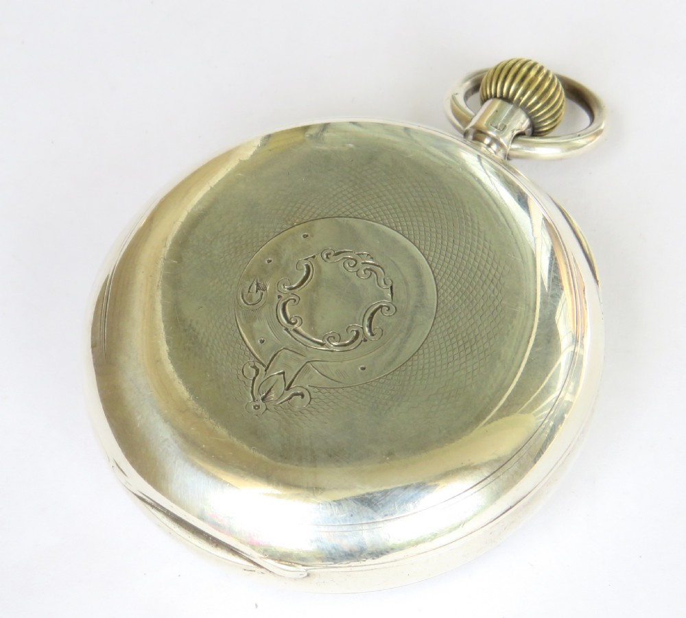 Antique silver Rotherhams Scarborough pocket watch View V