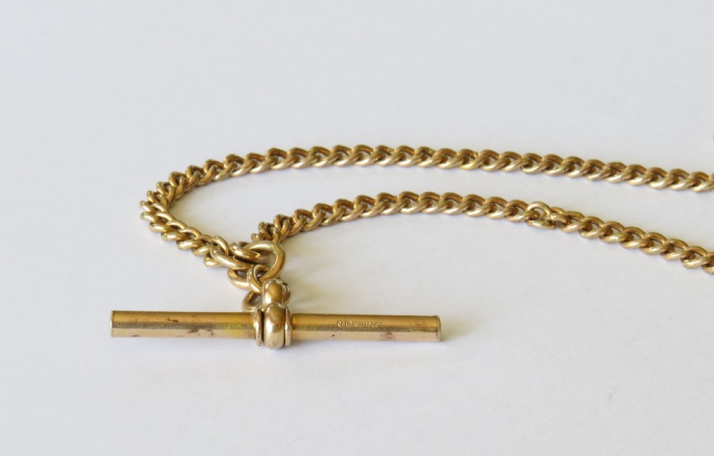 Antique 18ct rolled gold pocket watch albert chain View III