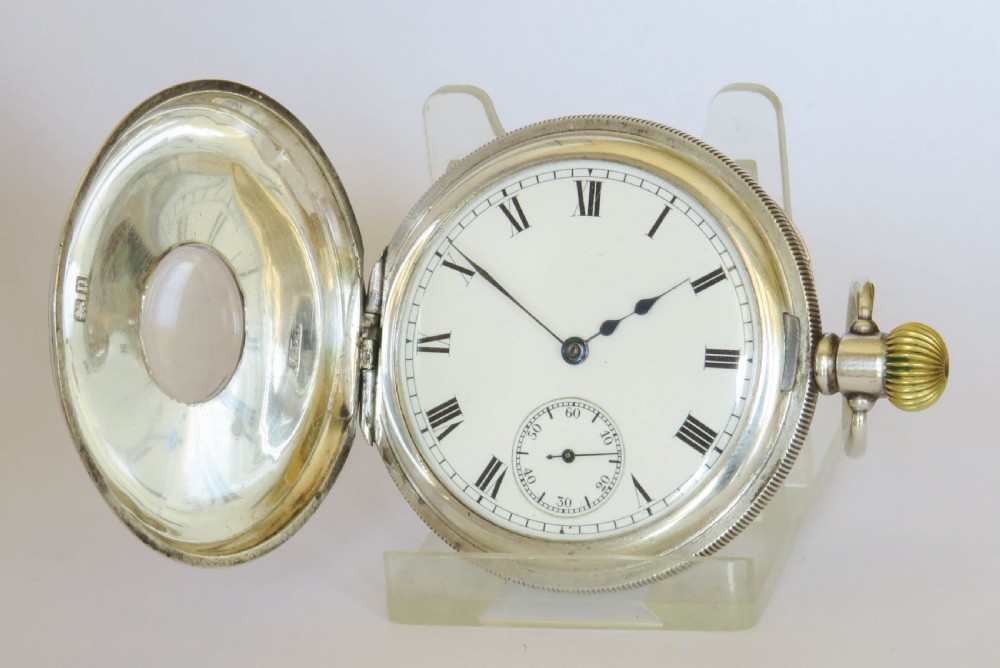 Antique Waltham silver half hunter pocket watch, 1912 View II