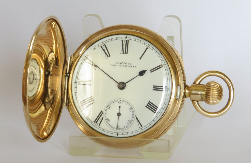 Antique Waltham Bond St full hunter pocket watch