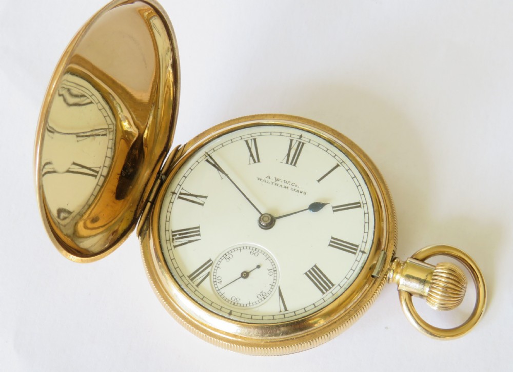 Antique Waltham Bond St full hunter pocket watch View II