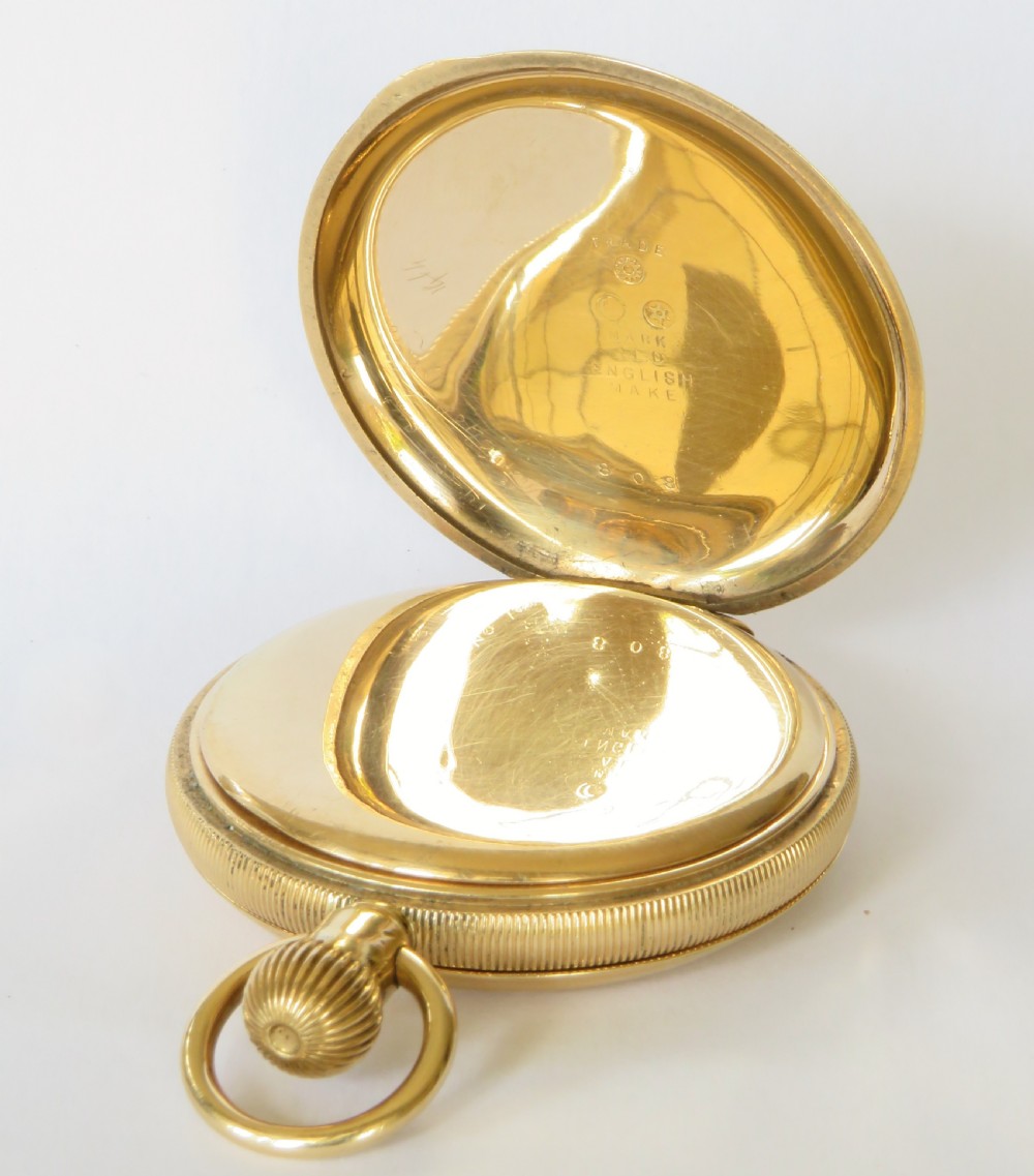Antique Waltham Bond St full hunter pocket watch View III