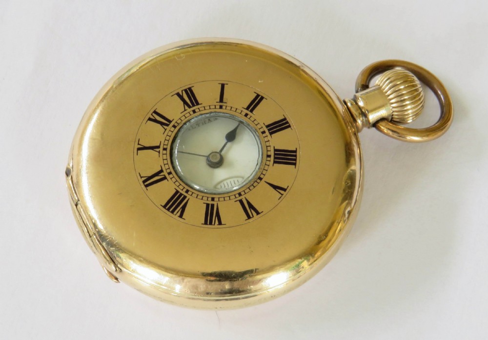 Antique Waltham half hunter pocket watch