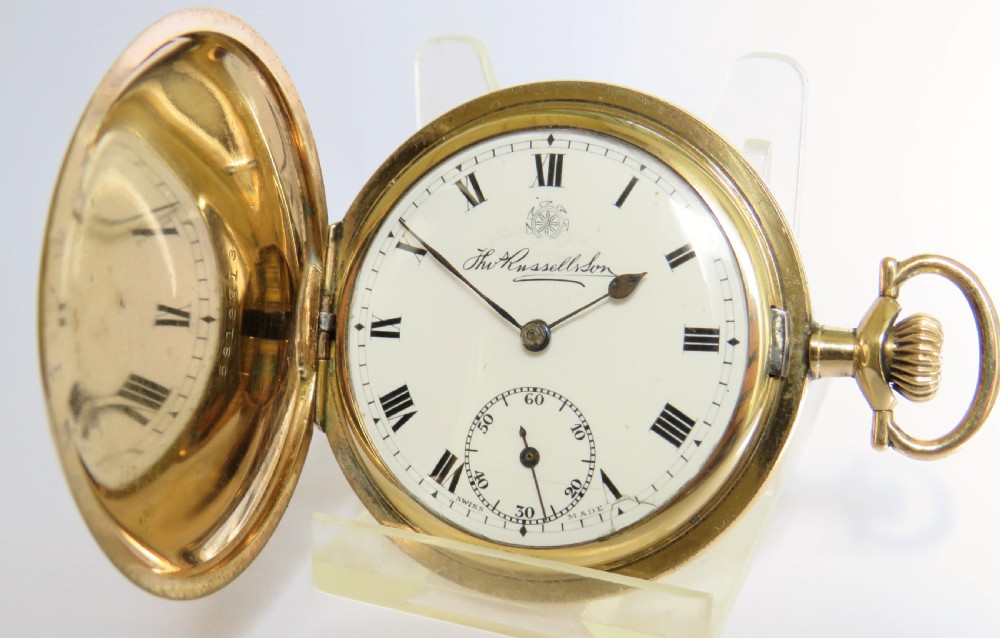 Antique Thomas Russell full hunter pocket watch