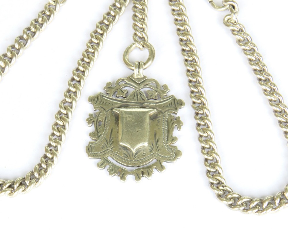 Antique silver pocket watch albert, 1903 View II