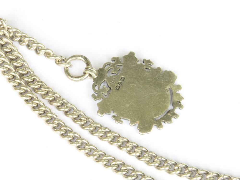 Antique silver pocket watch albert, 1903 View IV