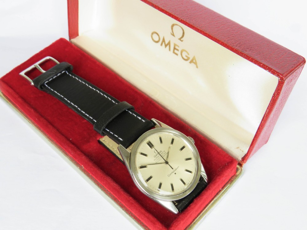 Gents Omega Constellation automatic chronometer wrist watch, 1966 View III