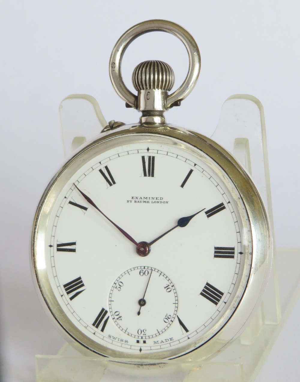 Antique silver Longines pocket watch, 1911