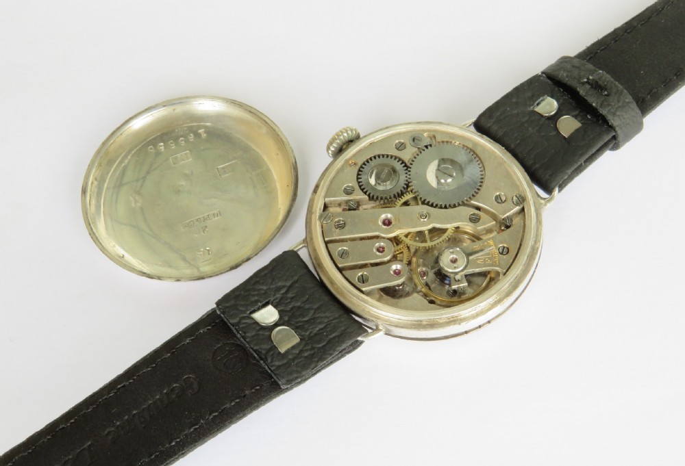 WW1 silver Lawrence & Mayo gents wrist watch View III