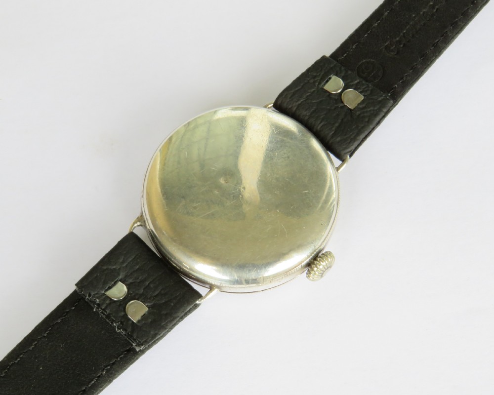 WW1 silver Lawrence & Mayo gents wrist watch View IV