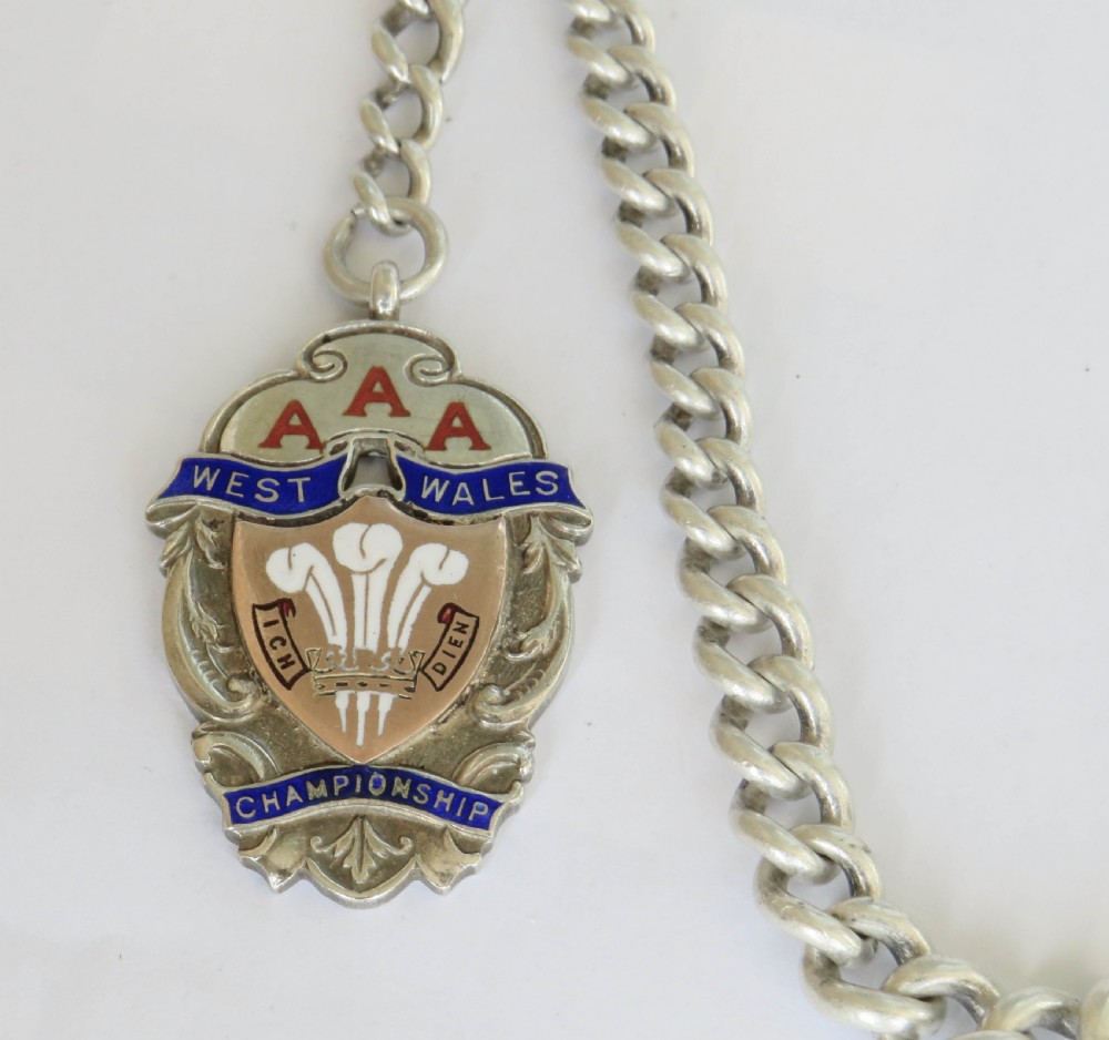 Heavy antique pocket watch albert chain and fob, 1894 View III