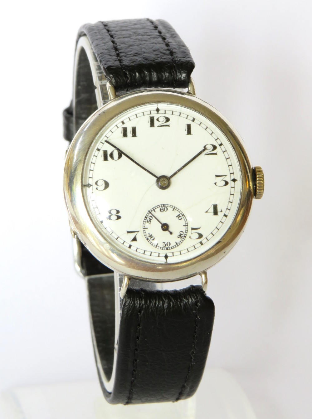 Gents antique silver wrist watch, 1924 View II