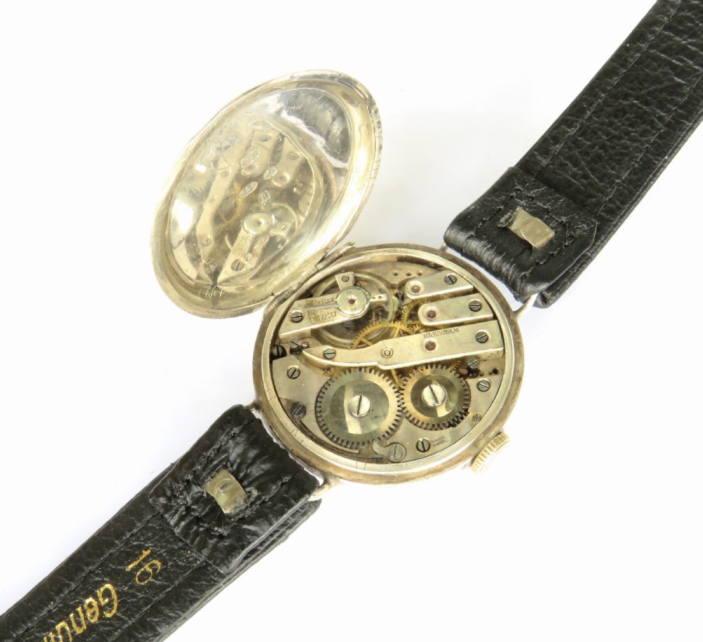Gents antique silver wrist watch, 1924 View III
