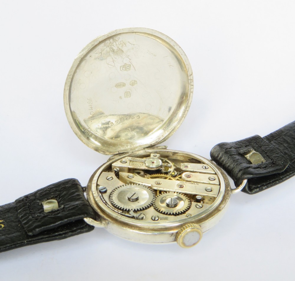 Gents antique silver wrist watch, 1924 View IV