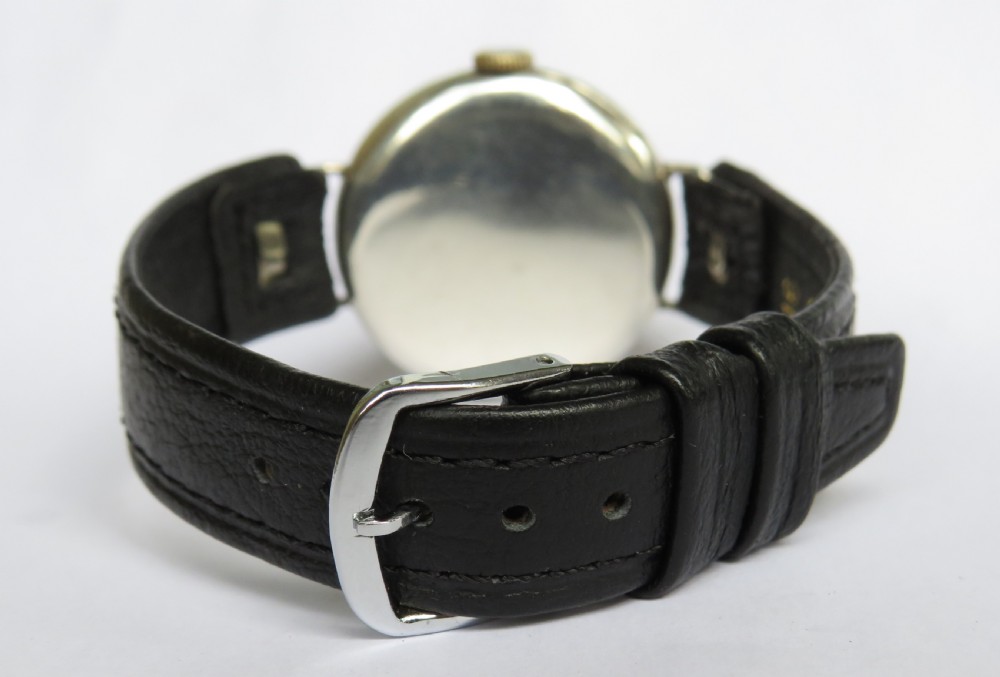 Gents antique silver wrist watch, 1924 View VI