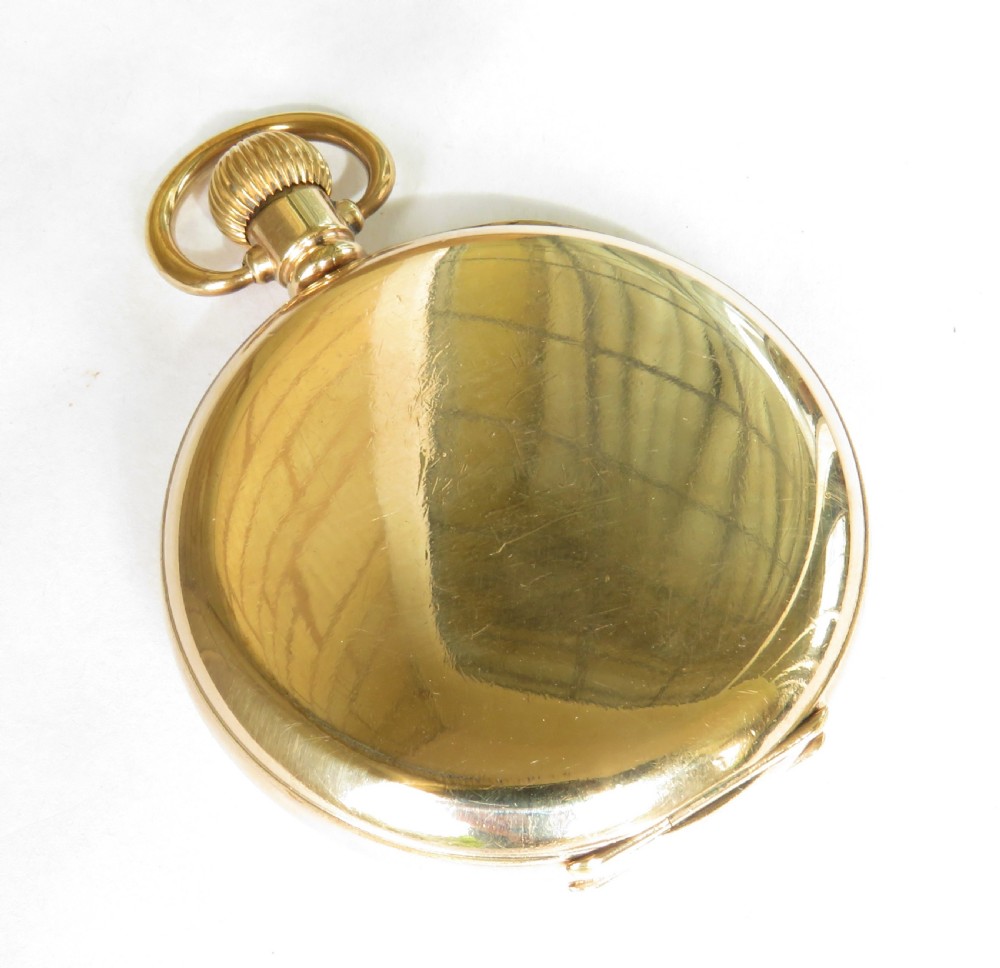 1920s Swiss full hunter pocket watch View V