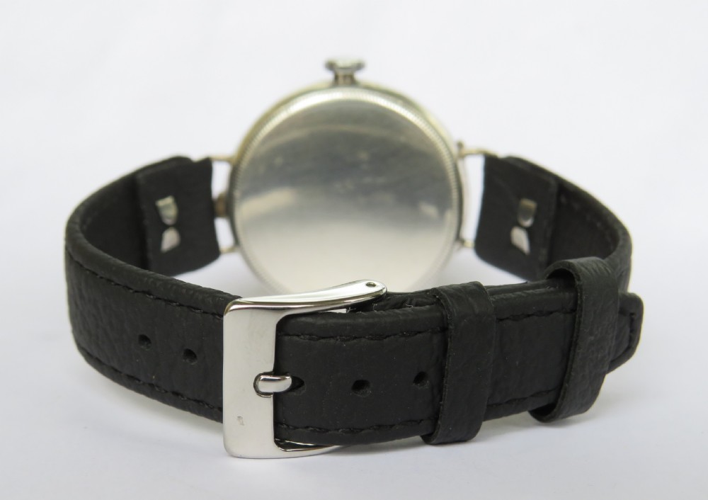 Antique silver half hunter wrist watch, 1916 View VI