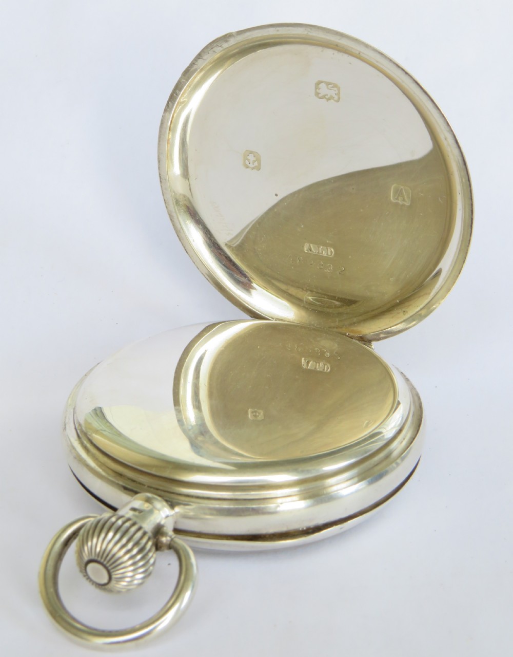 Antique silver Waltham pocket watch, 1921 View III
