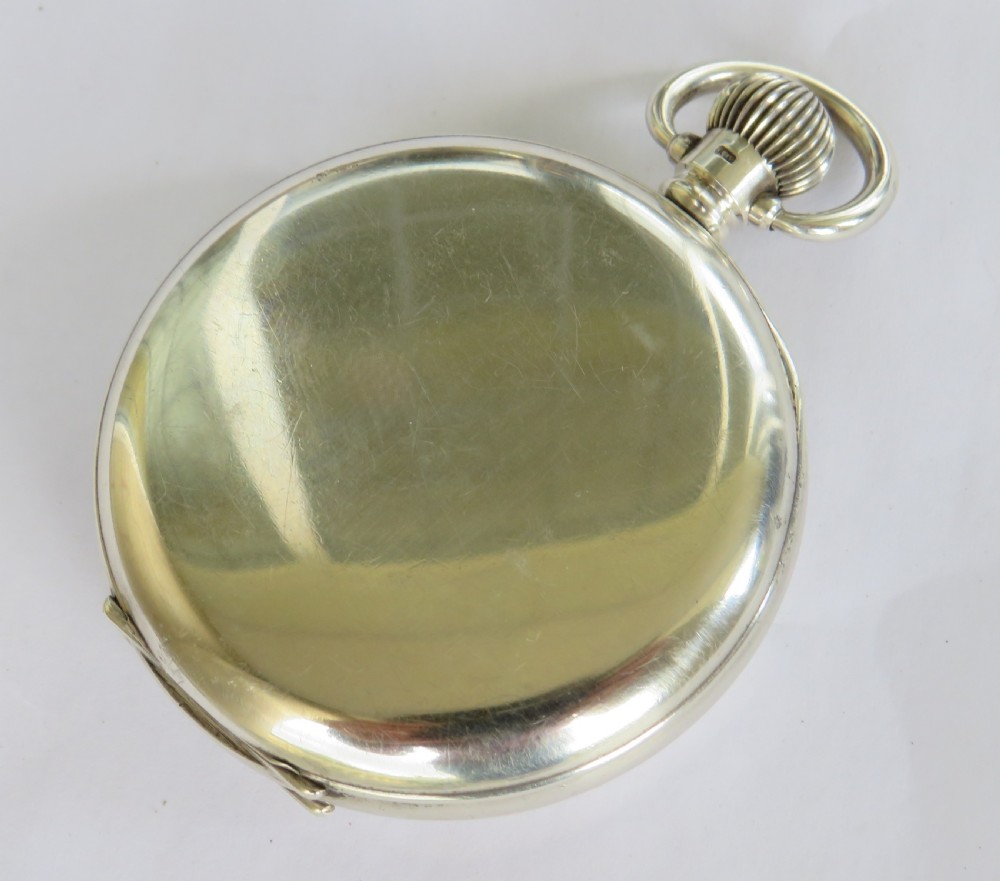 Antique silver Waltham pocket watch, 1921 View V