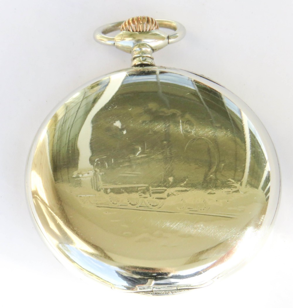 1930s Lanco locomotive pocket watch, Langendorf View V