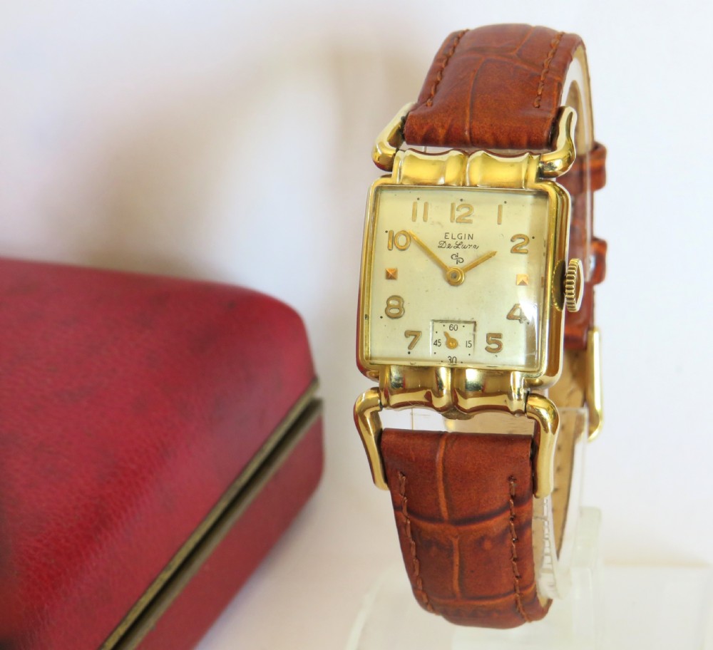 Elgin De Luxe wrist watch, 1951