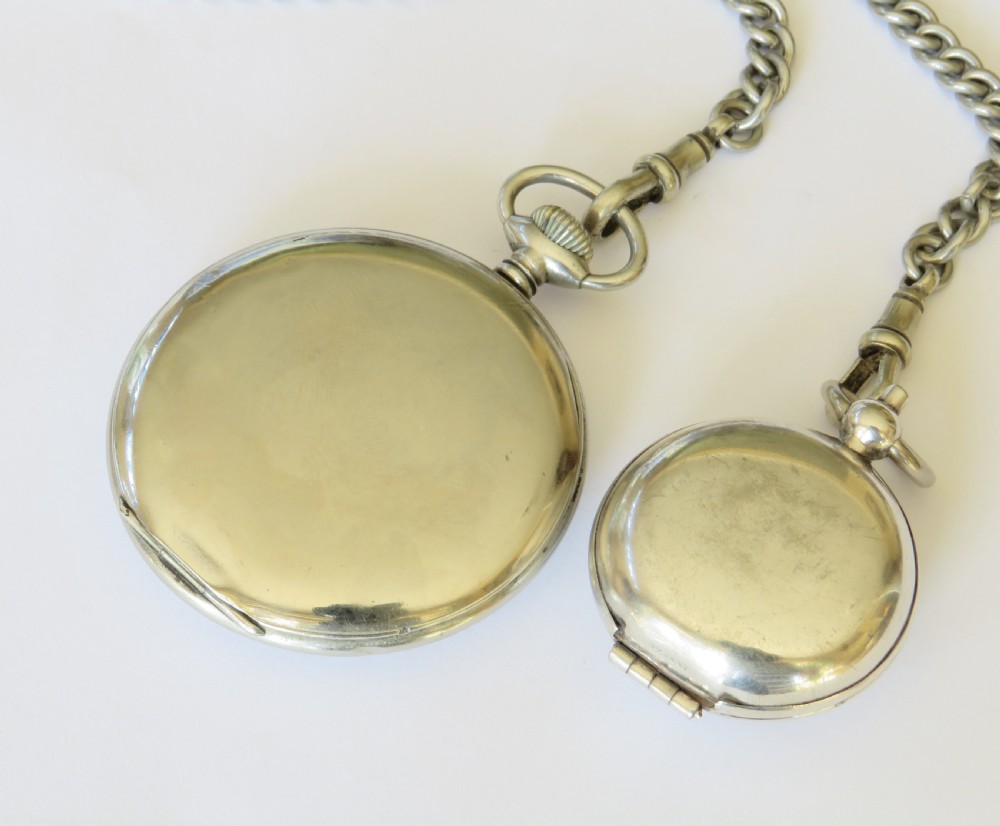 Antique Cyma pocket watch, chain and Liverpool sovereign holder View V