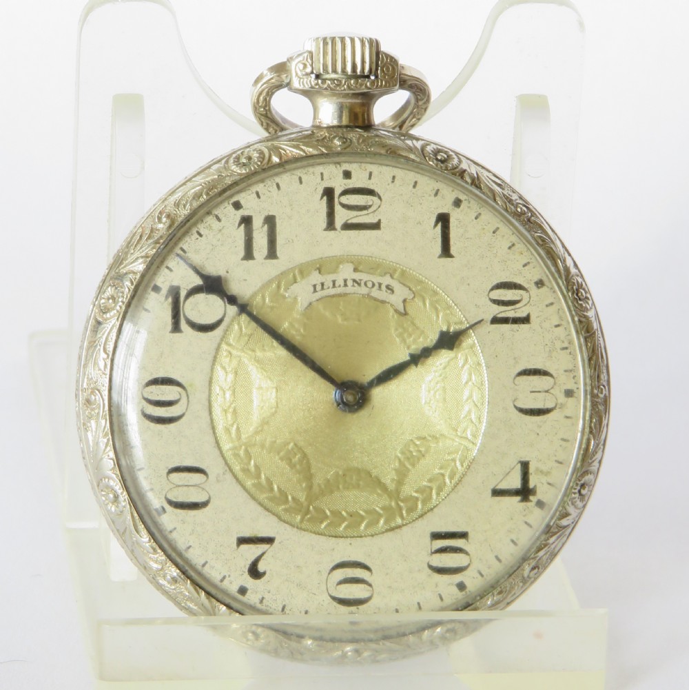 Antique Illinois pocket watch, 1915 View II