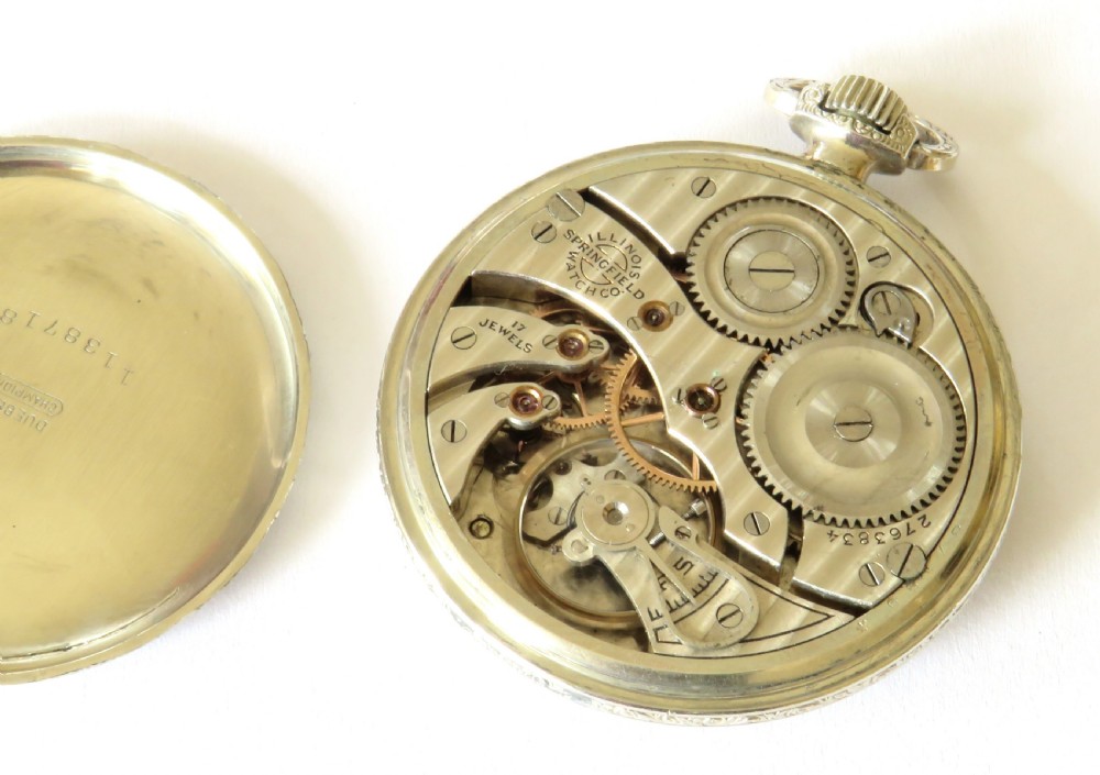 Antique Illinois pocket watch, 1915 View III