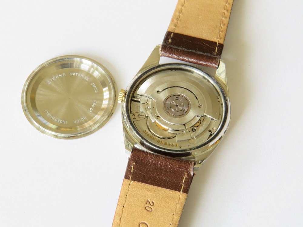 Gents Eterna Matic 3000 Seven Day wrist watch, 1967 View III