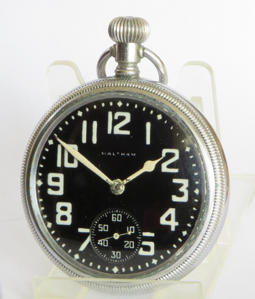 WW2 Waltham Premier military pocket watch