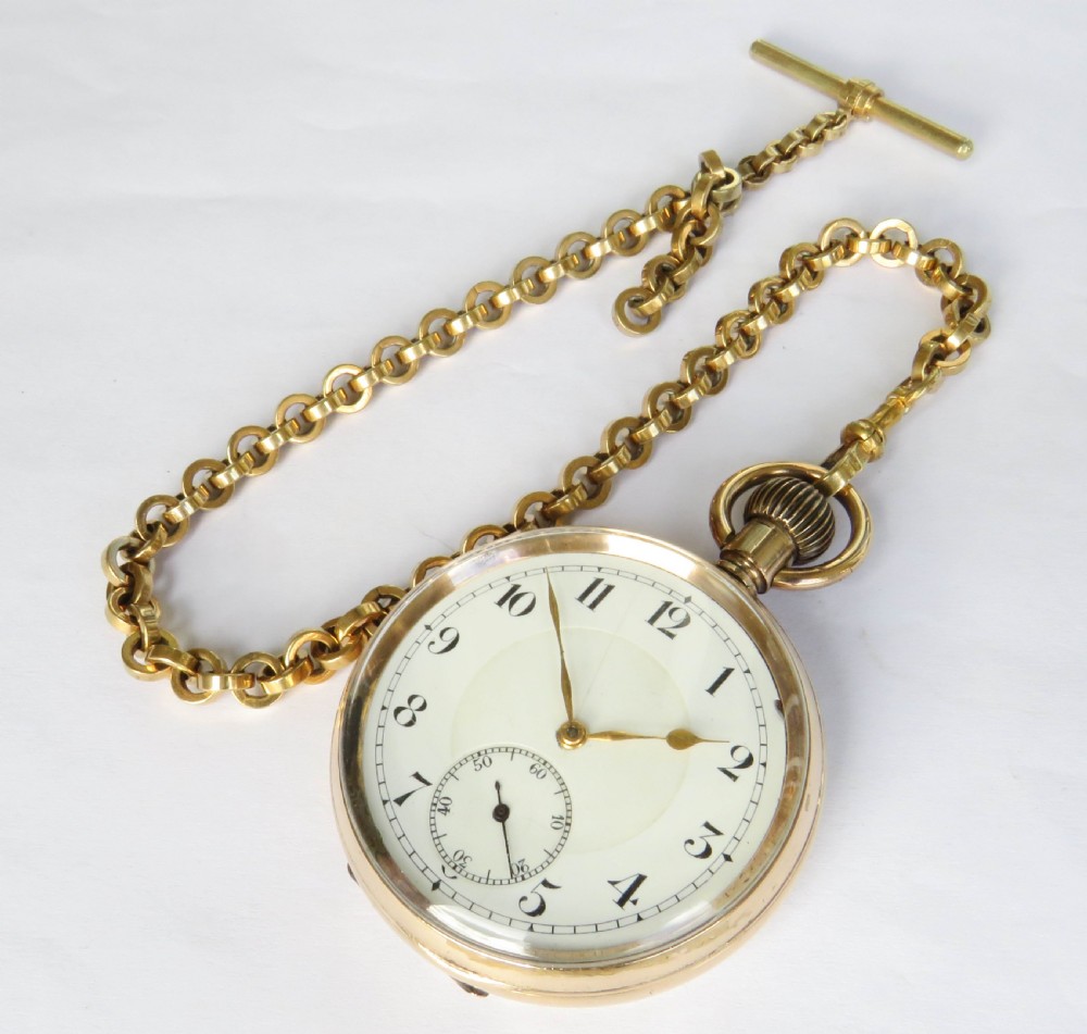 Antique Swiss pocket watch with chain View II