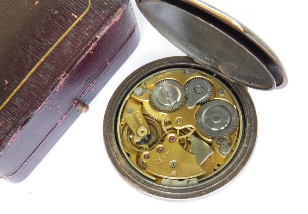 Antique “Ghandi” Zenith alarm pocket watch View III