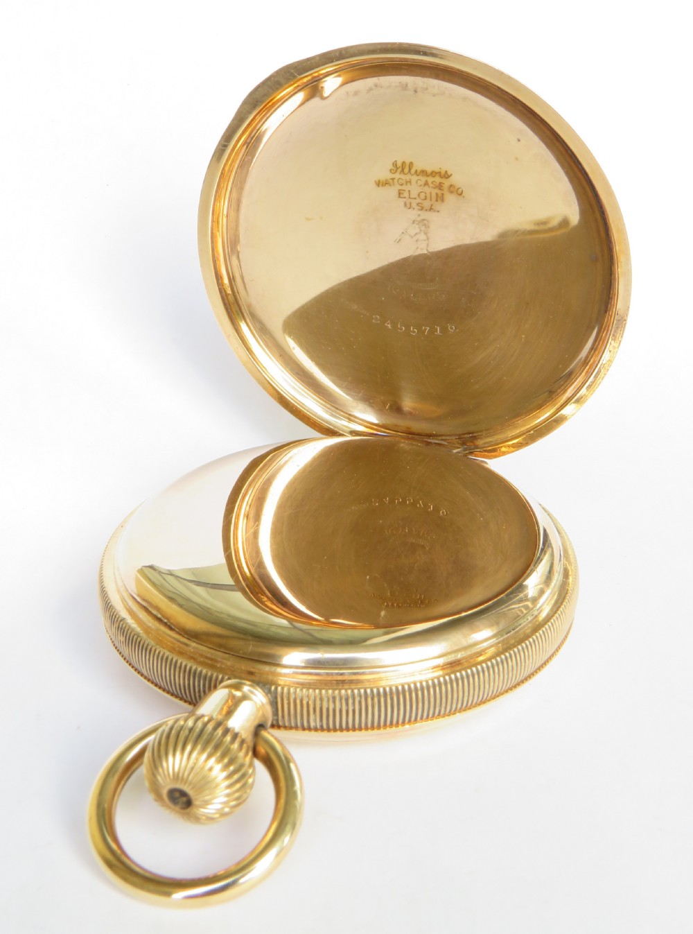 1920s Bulla full hunter pocket watch View III