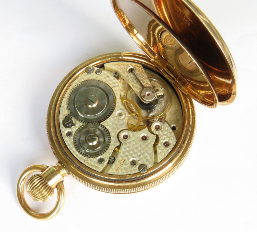 1920s Bulla full hunter pocket watch View IV