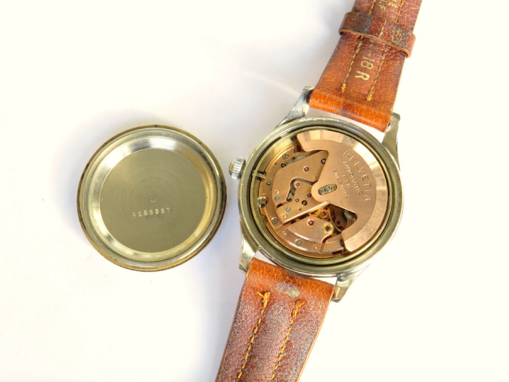 Gents 1950s Helvetia automatic wrist watch View III