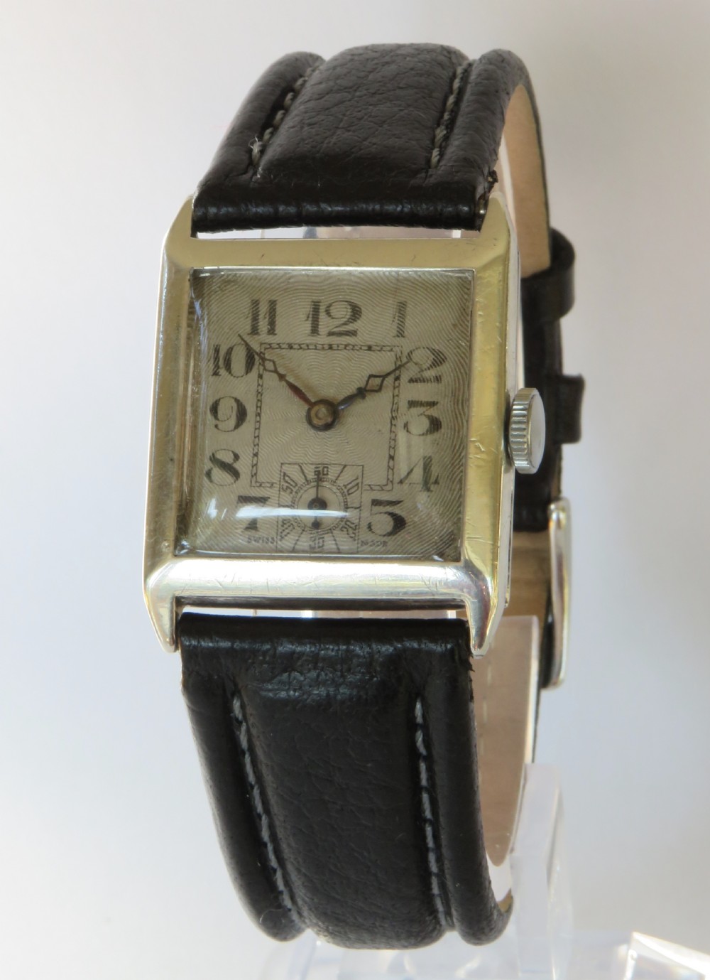 Gents 1930 silver Fontainemelon wrist watch
