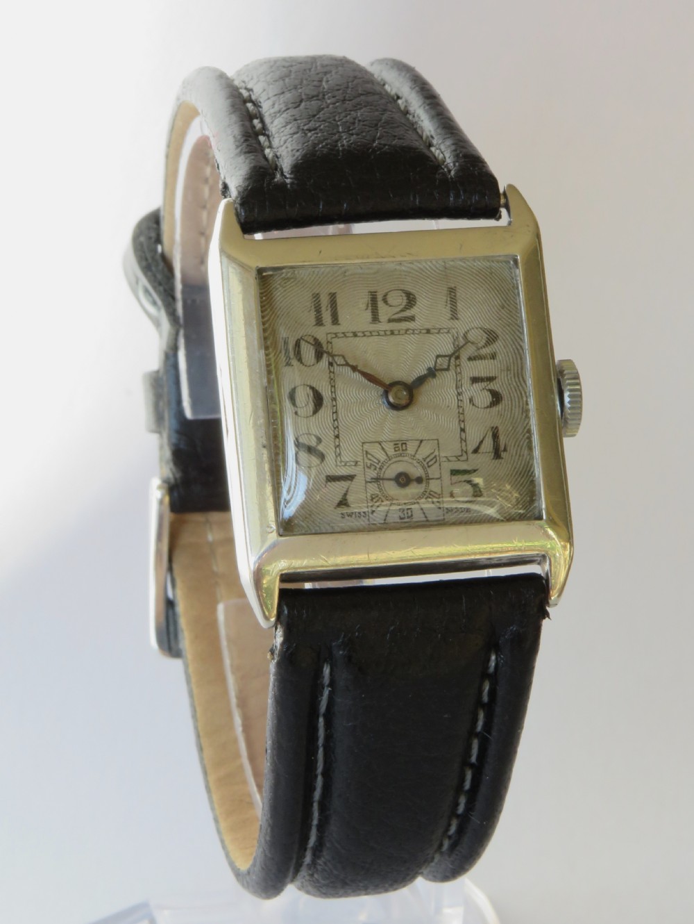 Gents 1930 silver Fontainemelon wrist watch View II