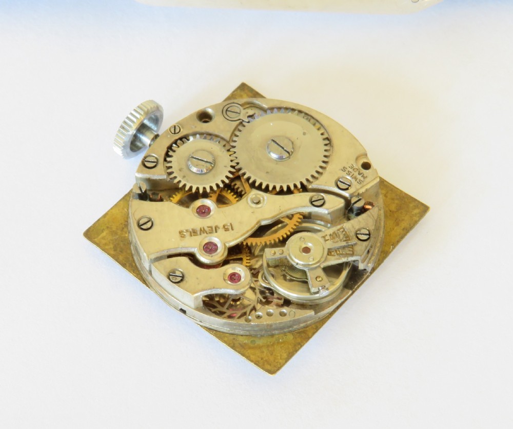 Gents 1930 silver Fontainemelon wrist watch View III