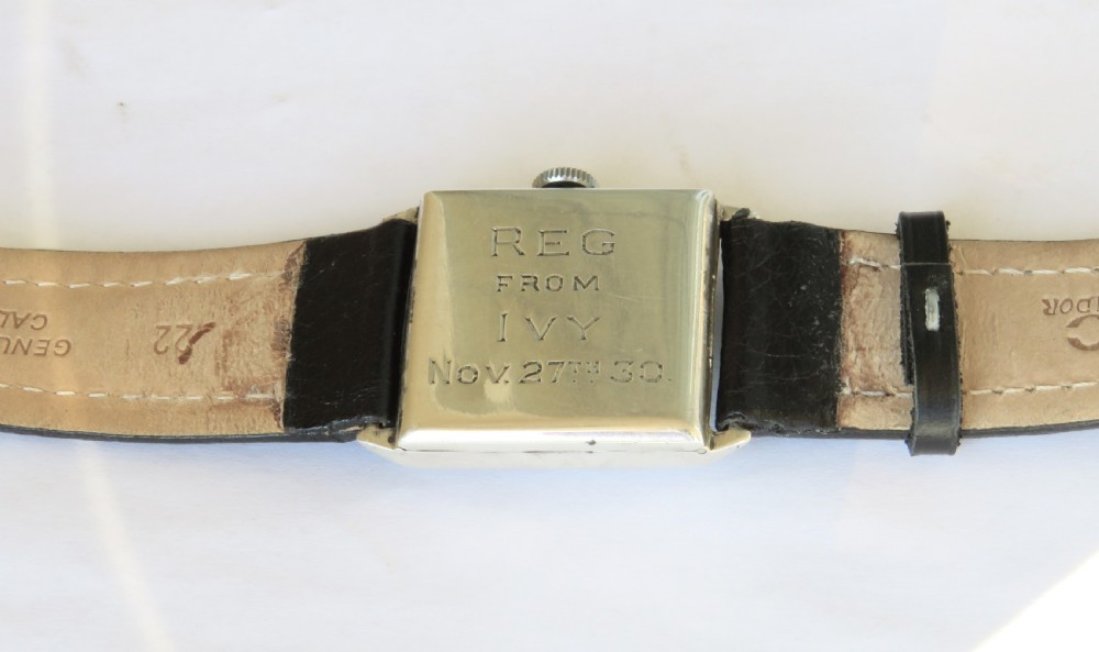 Gents 1930 silver Fontainemelon wrist watch View IV